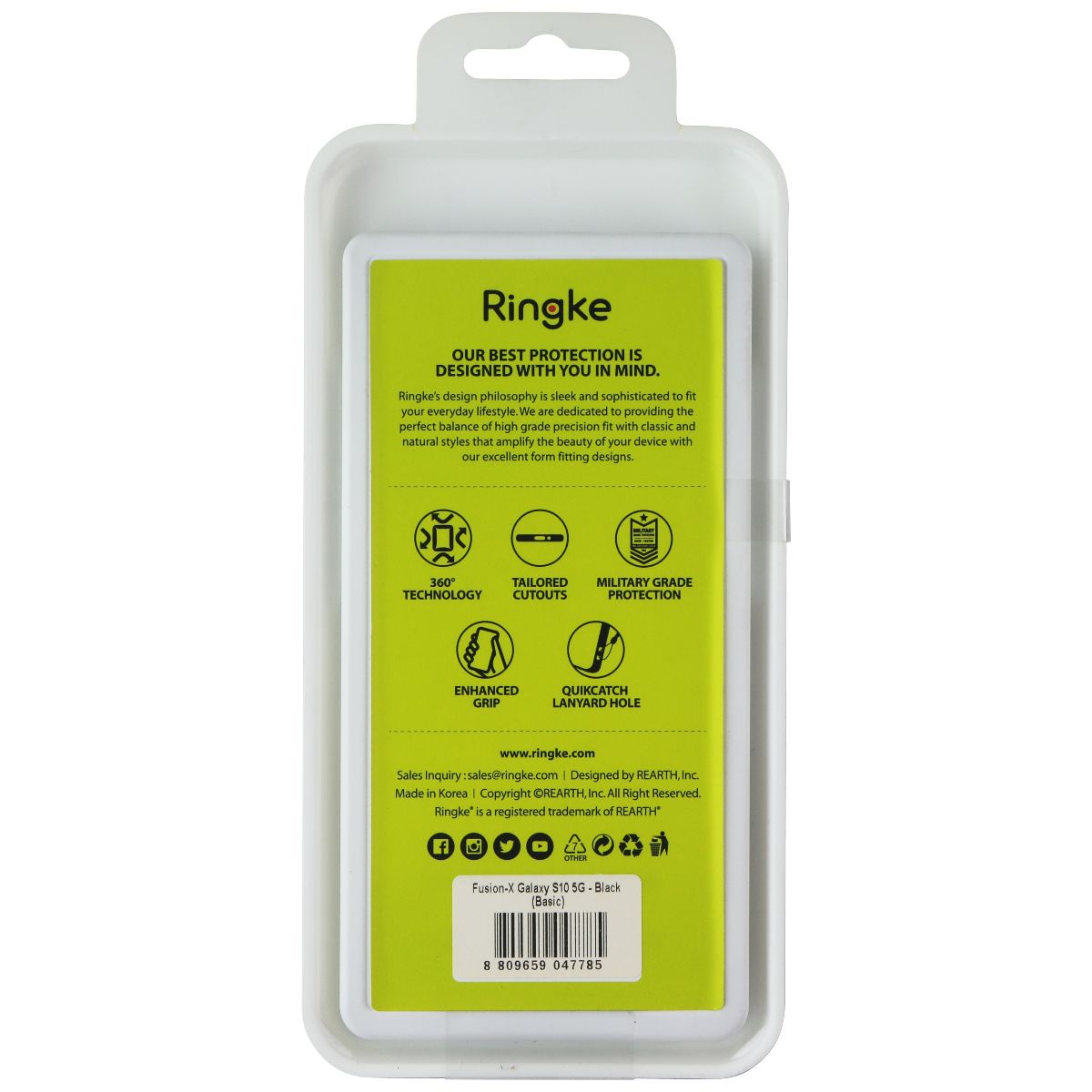 Ringke Fusion X Series Case for Samsung Galaxy S10 5G - Clear / Black Cell Phone - Cases, Covers & Skins Ringke - Simple Cell Bulk Wholesale Pricing - USA Seller