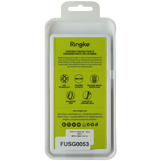 Ringke Fusion X Series Case for Huawei P40 - Clear / Black Cell Phone - Cases, Covers & Skins Ringke - Simple Cell Bulk Wholesale Pricing - USA Seller