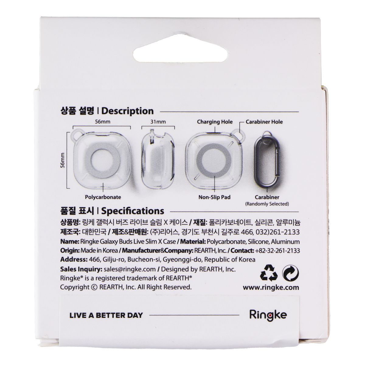 Ringke Slim X Case for Galaxy Buds Live / FE / 2 Pro / Buds 2 / Buds Pro - White iPod, Audio Player Accessories - Cases, Covers & Skins Ringke - Simple Cell Bulk Wholesale Pricing - USA Seller