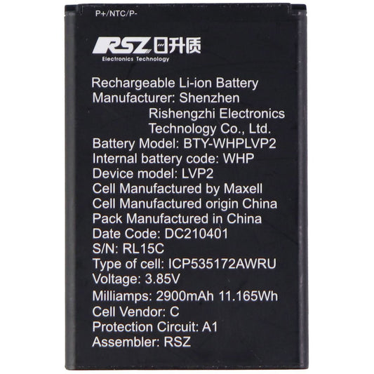 RSZ 3.85V Rechargeable 2900mAh Battery for Home Phone LVP2 (BTY-WHPLVP2) Cell Phone - Batteries RSZ - Simple Cell Bulk Wholesale Pricing - USA Seller