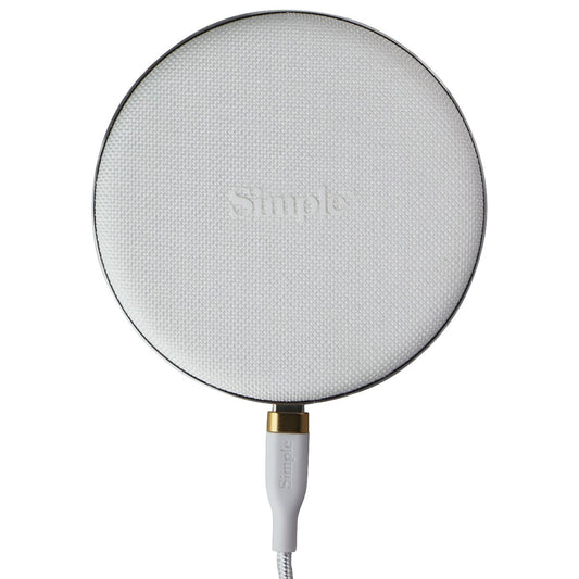 Simple (15W) USB-C POWER Wireless Charger Pad - White/Gold