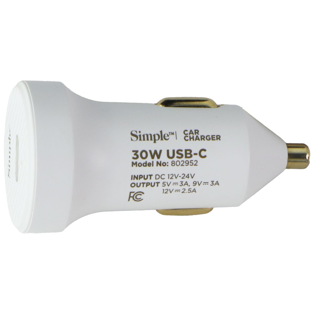 S. Simple 4-Pack Charger/6-Ft Cables/Car Charger Bundle (USB-C/30W) - White/Gold Cell Phone - Accessory Bundles S. Simple - Simple Cell Bulk Wholesale Pricing - USA Seller