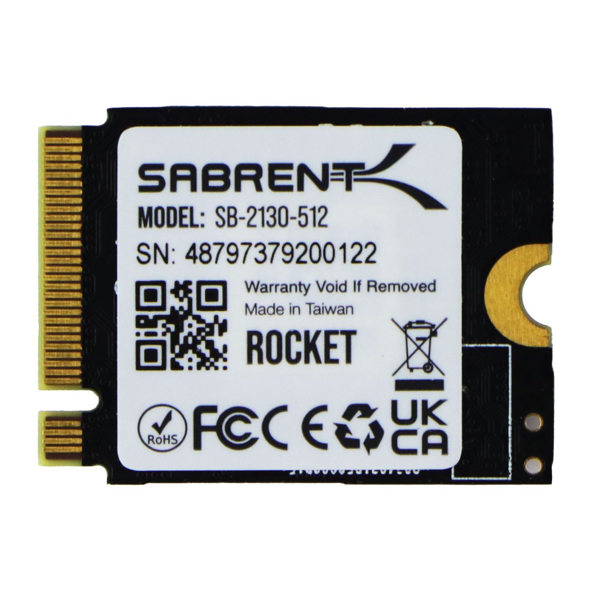 Sabrent (512GB) Rocket M.2 2230 NVMe PCIe 4.0 SSD (SB-2130-512) Digital Storage - Solid State Drives Sabrent - Simple Cell Bulk Wholesale Pricing - USA Seller