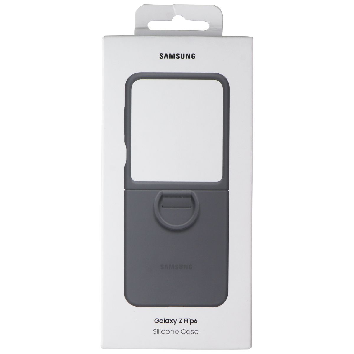 Samsung Official Silicone Case with Ring for Galaxy Z Flip6 - Gray Cell Phone - Cases, Covers & Skins Samsung - Simple Cell Bulk Wholesale Pricing - USA Seller