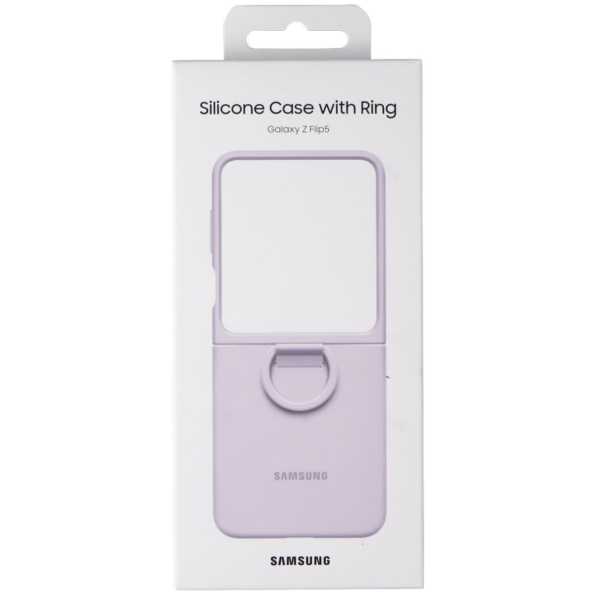 SAMSUNG Official Silicone Cover Case with Ring for Galaxy Z Flip5 - Lavender Cell Phone - Cases, Covers & Skins Samsung - Simple Cell Bulk Wholesale Pricing - USA Seller