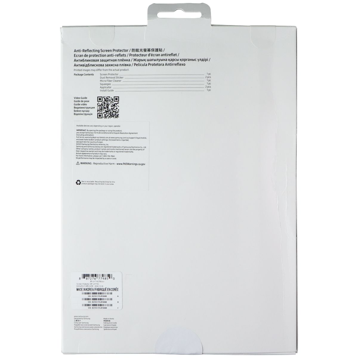 Samsung Anti-Reflecting Screen Protector for Galaxy Tab S9/S9 5G/S9 FE/S9 FE 5G iPad/Tablet Accessories - Screen Protectors Samsung - Simple Cell Bulk Wholesale Pricing - USA Seller