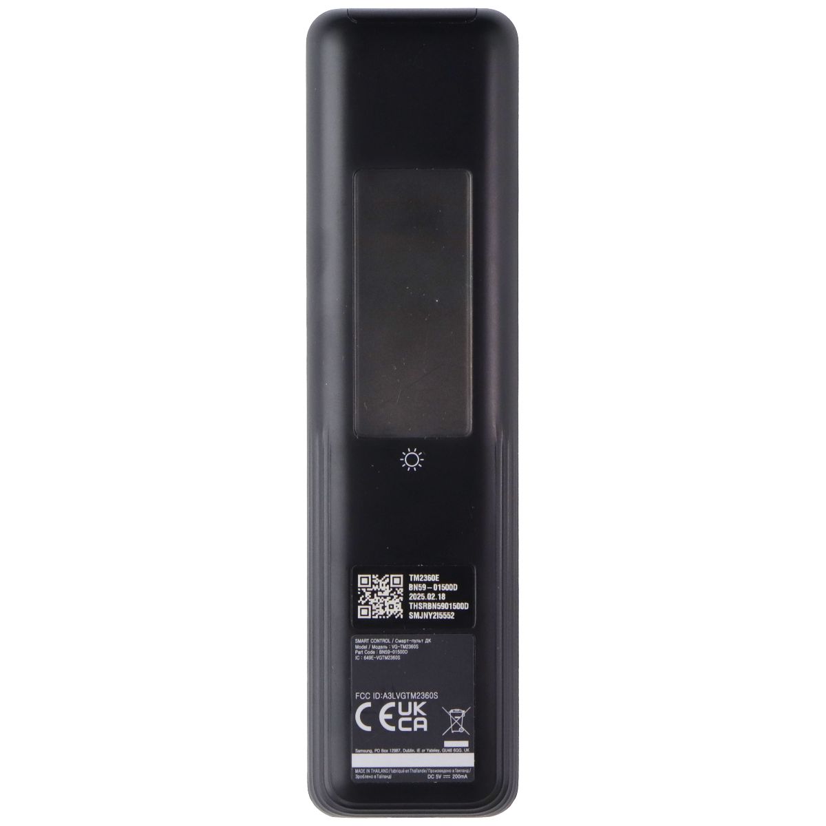 Samsung TM2360E Solar Smart Voice Remote Control - Black (BN59-01500D) TV, Video & Audio Accessories - Remote Controls Samsung - Simple Cell Bulk Wholesale Pricing - USA Seller