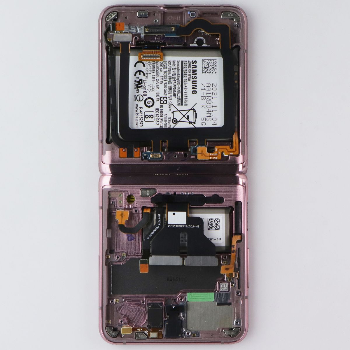 Repair Part SVC LCD Assembly Octa Kit (E/ZN/PF) for Galaxy Z Flip 5G - Bronze Cell Phone - Replacement Parts & Tools Samsung - Simple Cell Bulk Wholesale Pricing - USA Seller