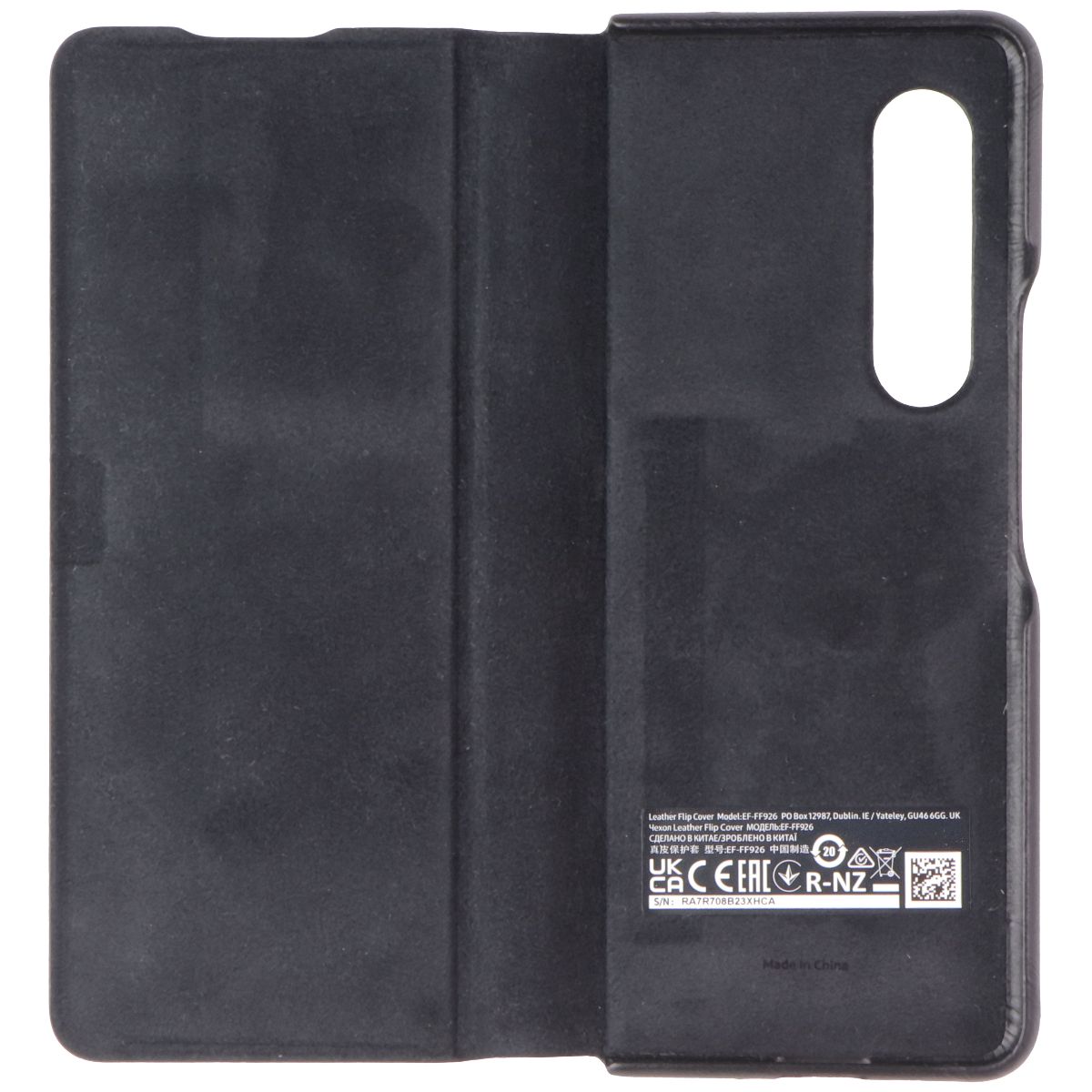 Samsung Official Leather Cover Case for Samsung Galaxy Z Fold3 - Black Cell Phone - Cases, Covers & Skins Samsung - Simple Cell Bulk Wholesale Pricing - USA Seller