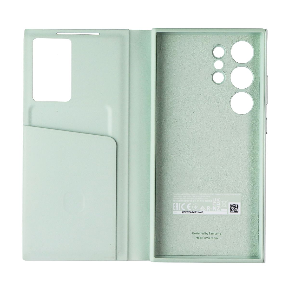 Samsung Smart View Wallet Case for Galaxy S24 Ultra - Light Green (EF-ZS928CGE) Cell Phone - Cases, Covers & Skins Samsung - Simple Cell Bulk Wholesale Pricing - USA Seller