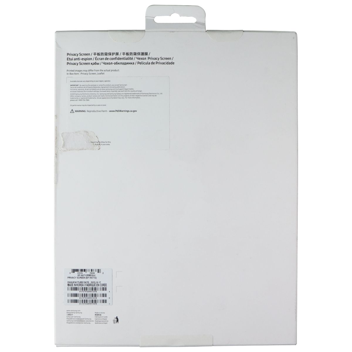 Samsung Official Privacy Screen for Galaxy Tab S9/S9 5G