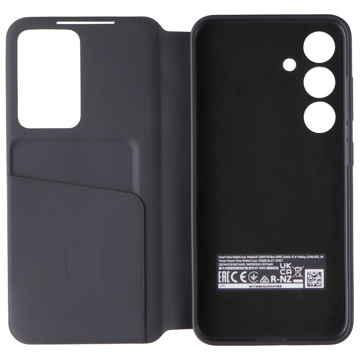 Samsung S-View Wallet Case for Galaxy S24 Smartphones - Black Cell Phone - Cases, Covers & Skins Samsung - Simple Cell Bulk Wholesale Pricing - USA Seller