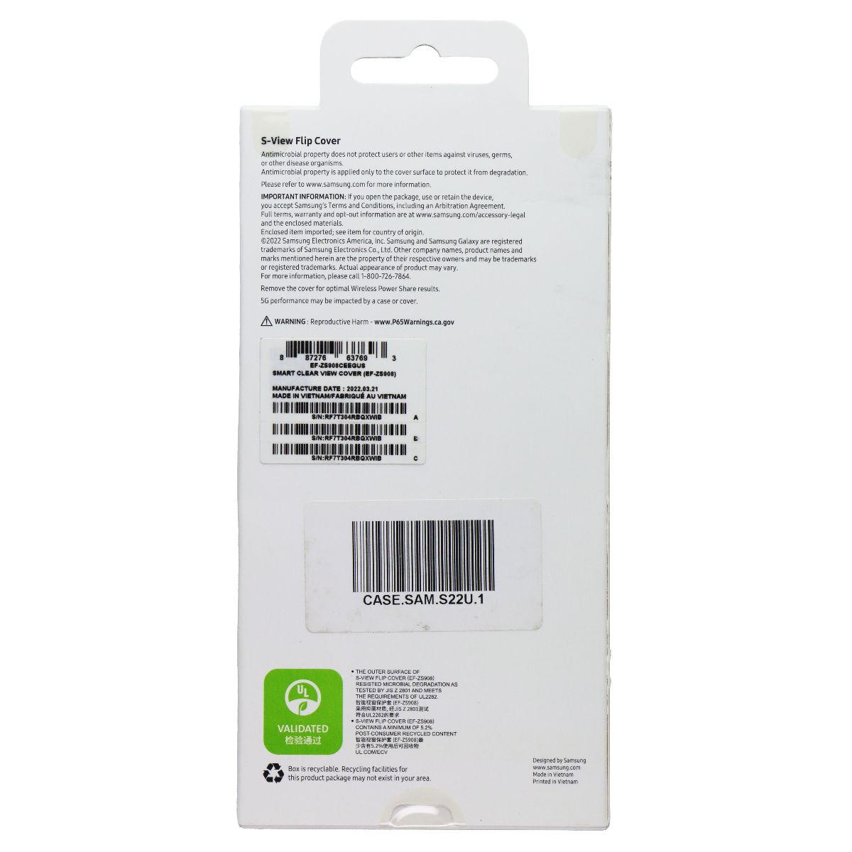 Samsung S-View Flip Cover Case for Samsung Galaxy S22 Ultra - Burgundy Cell Phone - Cases, Covers & Skins Samsung - Simple Cell Bulk Wholesale Pricing - USA Seller