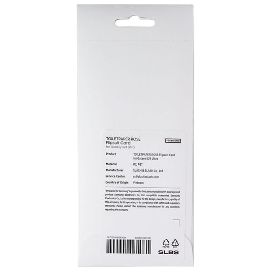 Samsung Interactive Flipsuit Card for Galaxy S24 Ultra - TOILETPAPER Rose Green