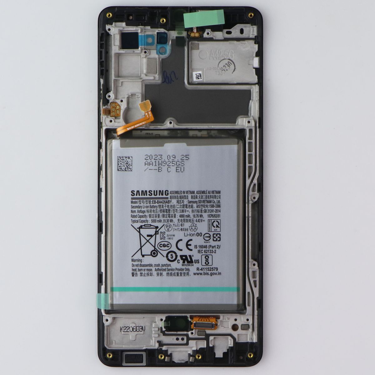 Repair Part Samsung SVC LCD Assembly Octa Kit (E/ZK) for Galaxy A42 5G (SM-A426) Cell Phone - Replacement Parts & Tools Samsung - Simple Cell Bulk Wholesale Pricing - USA Seller