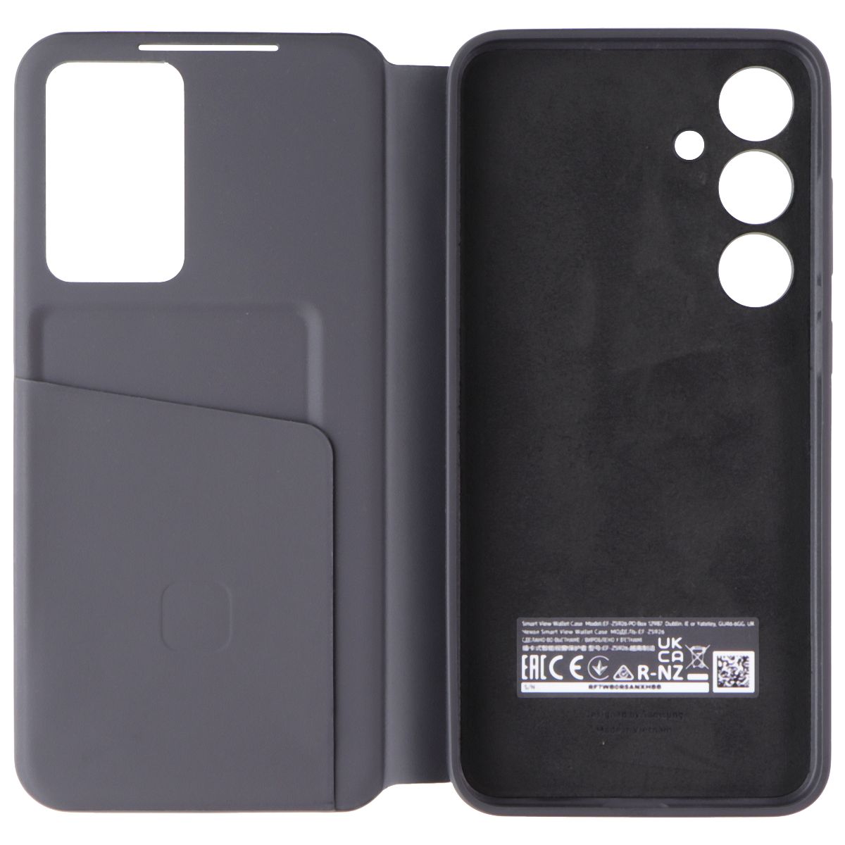 Samsung Smart View Wallet Case for Samsung Galaxy (S24+) - Black Cell Phone - Cases, Covers & Skins Samsung - Simple Cell Bulk Wholesale Pricing - USA Seller