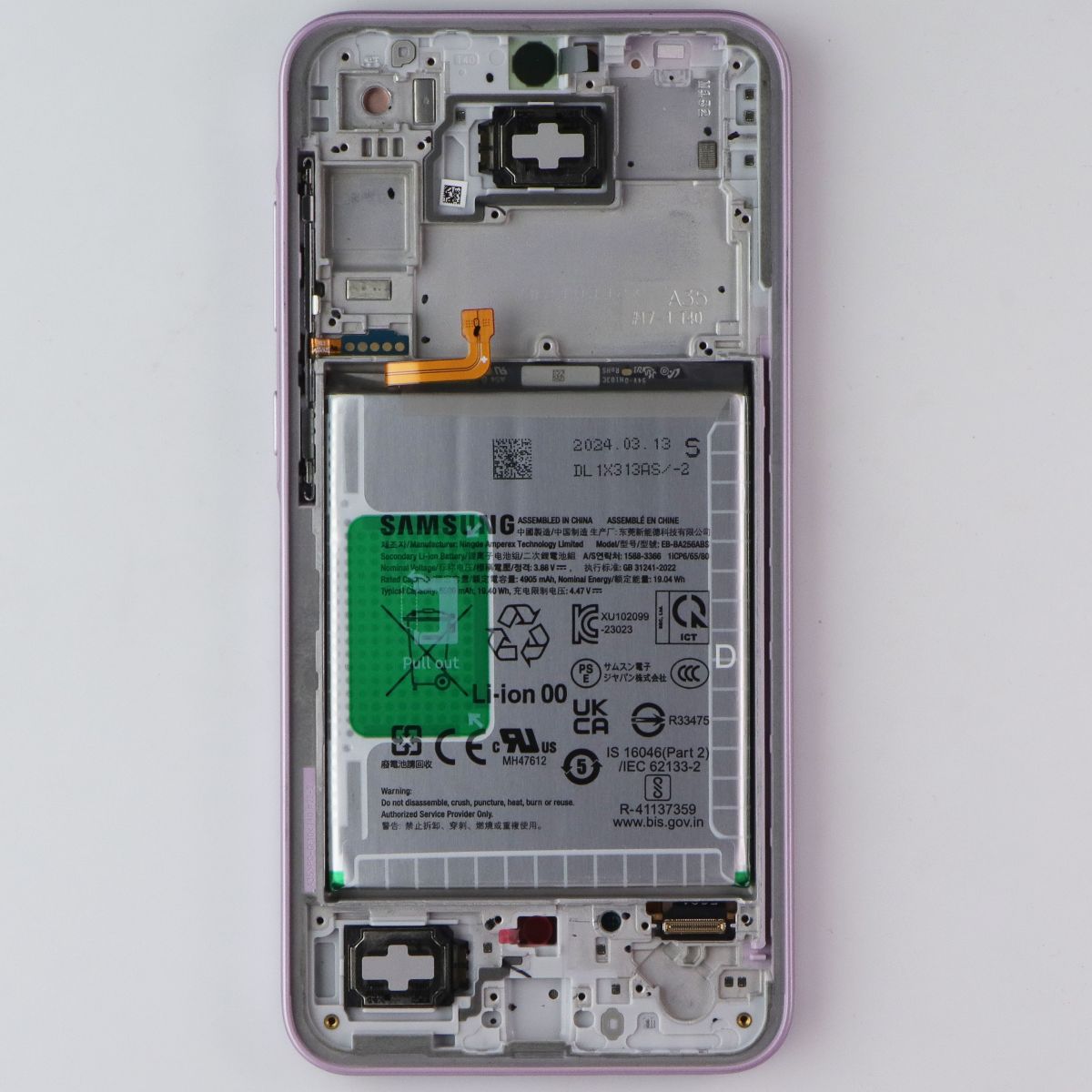 Repair Part SVC LCD Assembly Octa Kit (E/LV) for Galaxy A35 5G (A356U) Lilac Cell Phone - Replacement Parts & Tools Samsung - Simple Cell Bulk Wholesale Pricing - USA Seller