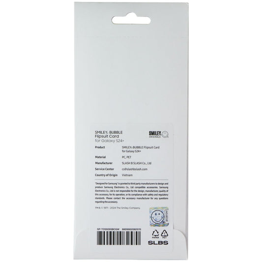 Samsung Interactive Flipsuit Card for Galaxy S24 Plus - Smiley Bubble / Green