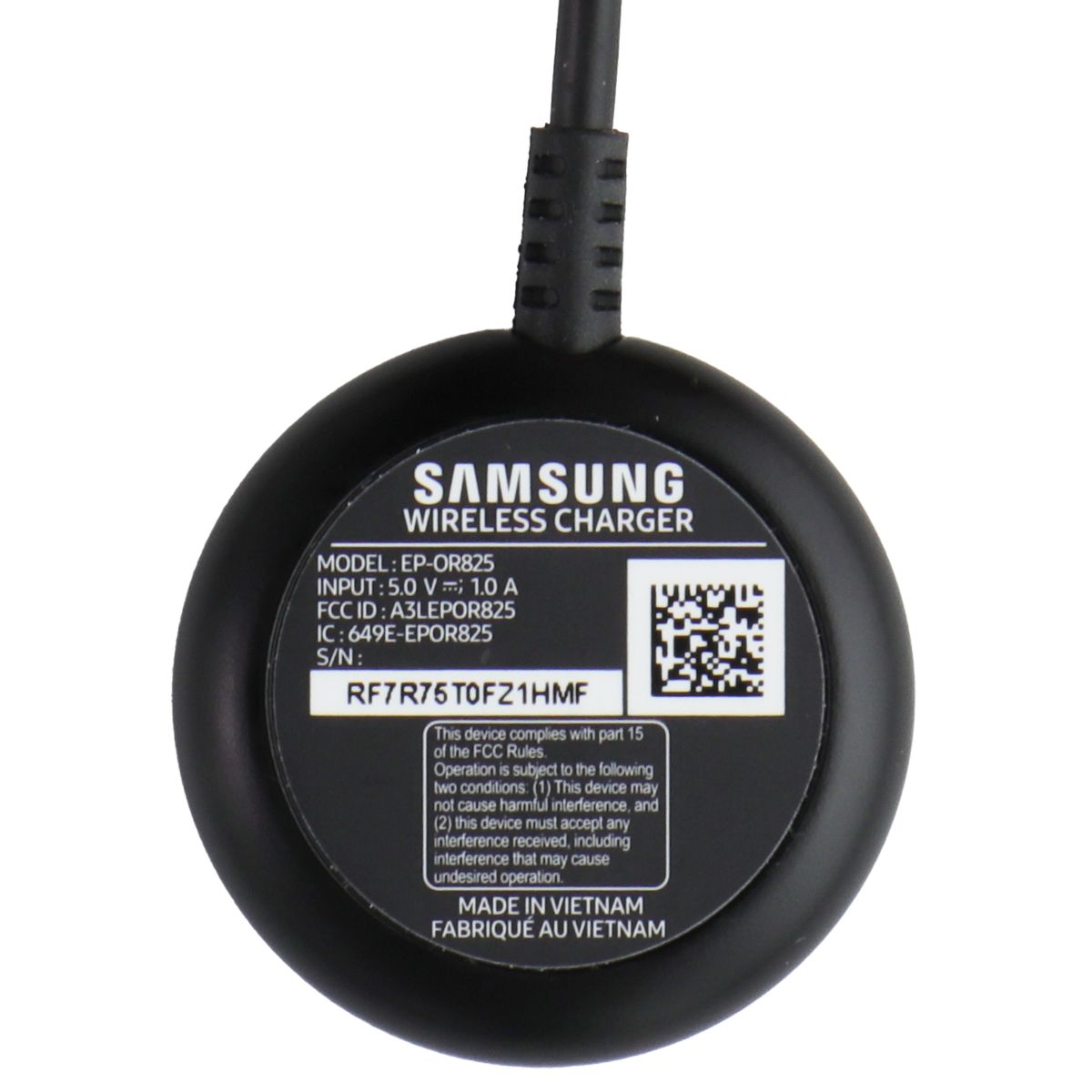Samsung Galaxy Watch Active Wireless Charger (EP-OR825) - Black Smart Watch Accessories - Chargers & Docking Stations Samsung - Simple Cell Bulk Wholesale Pricing - USA Seller