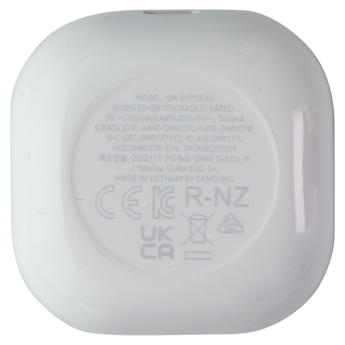 Samsung Replacement Charging Cradle Case for Galaxy Buds 2 - White/EP-QR177 Portable Audio & Headphones - Replacement Parts & Tools Samsung - Simple Cell Bulk Wholesale Pricing - USA Seller