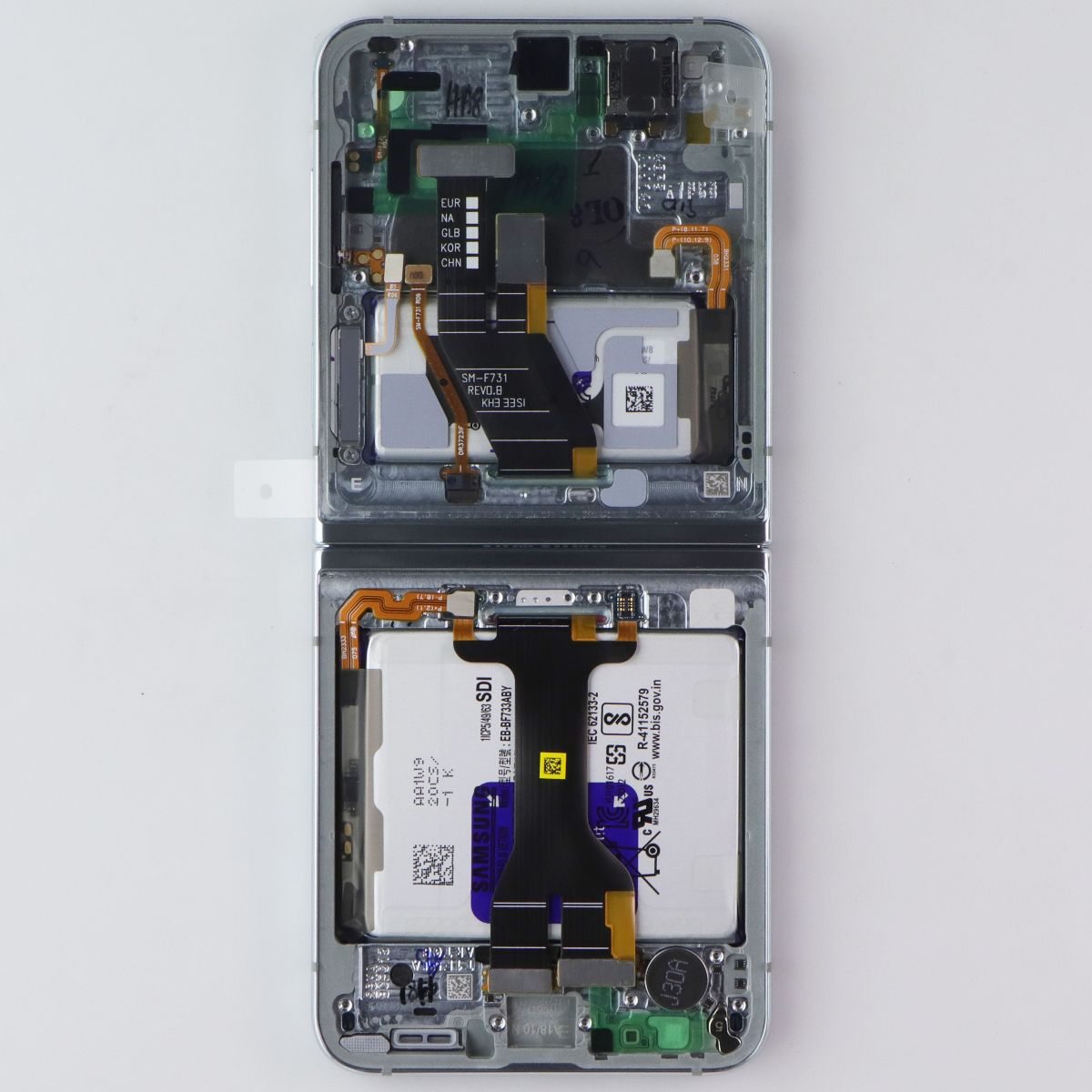 Repair Part SVC Assembly OLED Display/Frame for Galaxy Z Flip5 (SM-F731) Mint Cell Phone - Replacement Parts & Tools Samsung - Simple Cell Bulk Wholesale Pricing - USA Seller