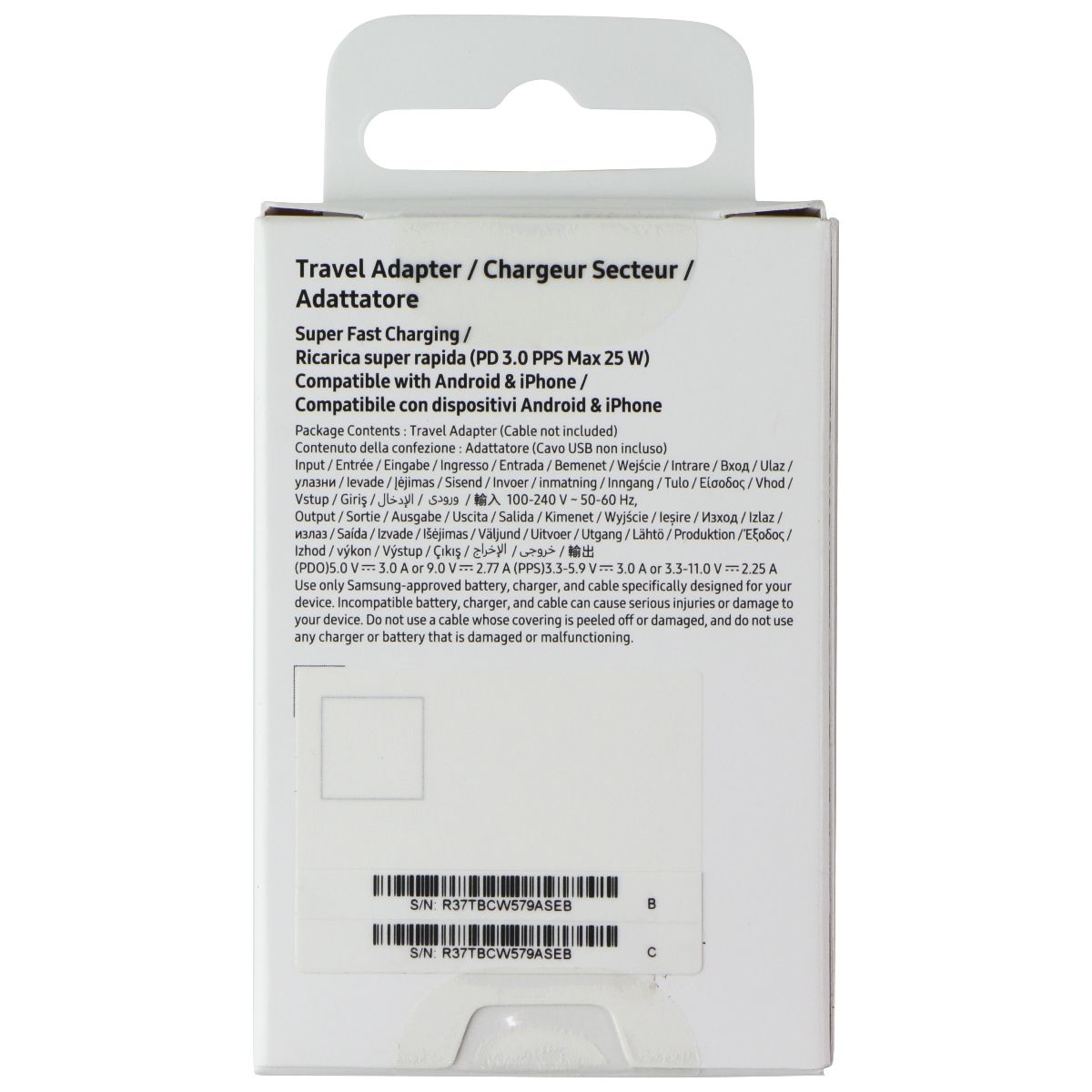 Samsung (25W) PD Adapter - USB-C - Black / Australian Plug (AU) Cell Phone - Cables & Adapters Samsung - Simple Cell Bulk Wholesale Pricing - USA Seller