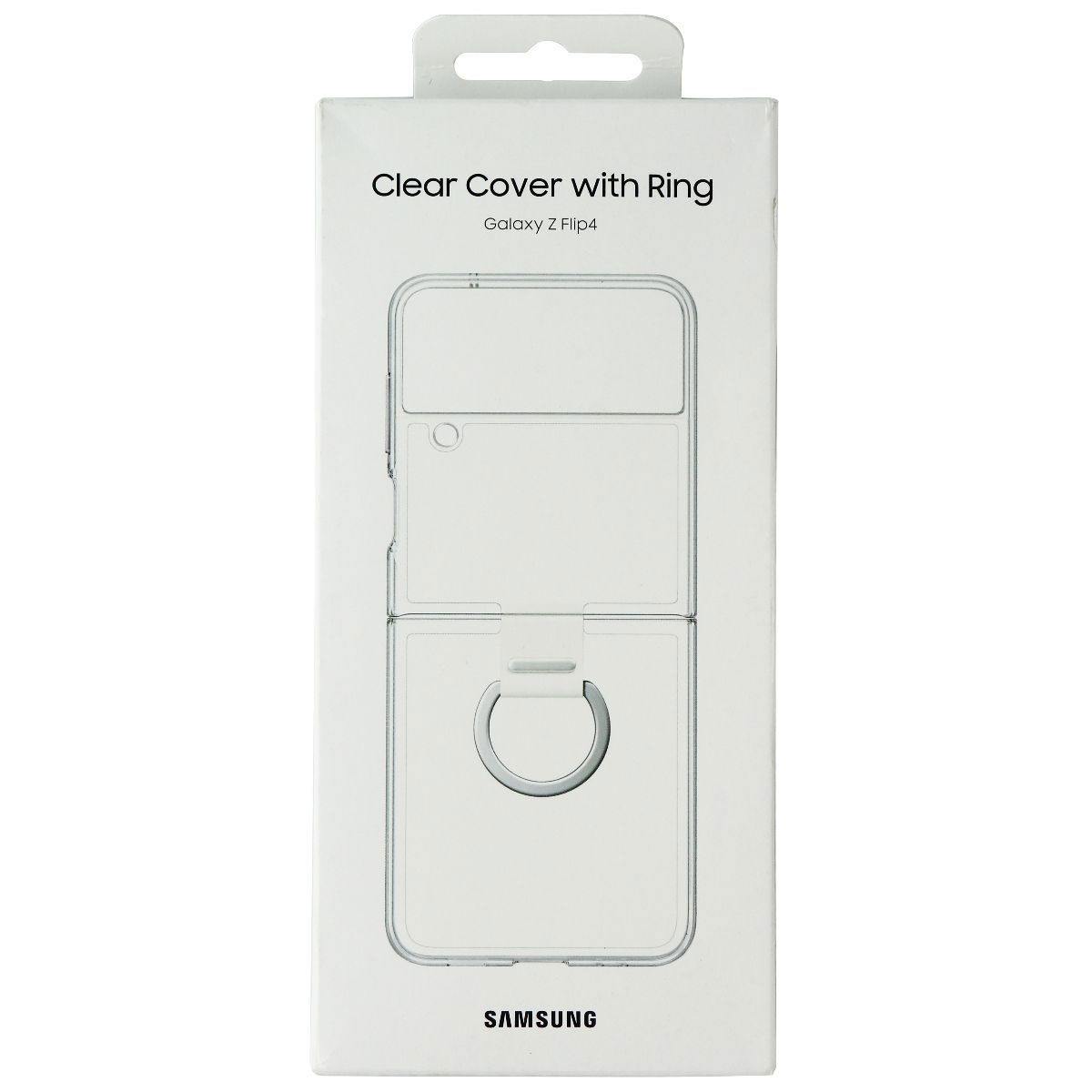 Samsung Clear Cover with Ring for Samsung Galaxy Z Flip4 - Clear Cell Phone - Cases, Covers & Skins Samsung - Simple Cell Bulk Wholesale Pricing - USA Seller