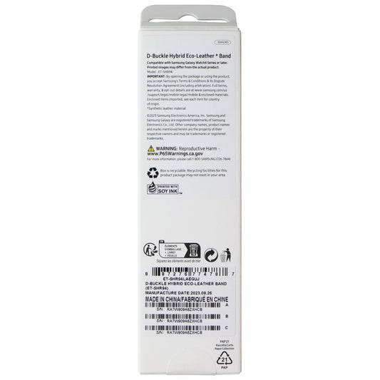 Samsung D-Buckle Hybrid Eco-Leather Band for Galaxy Watch4 - Etoupe (20mm, M/L)