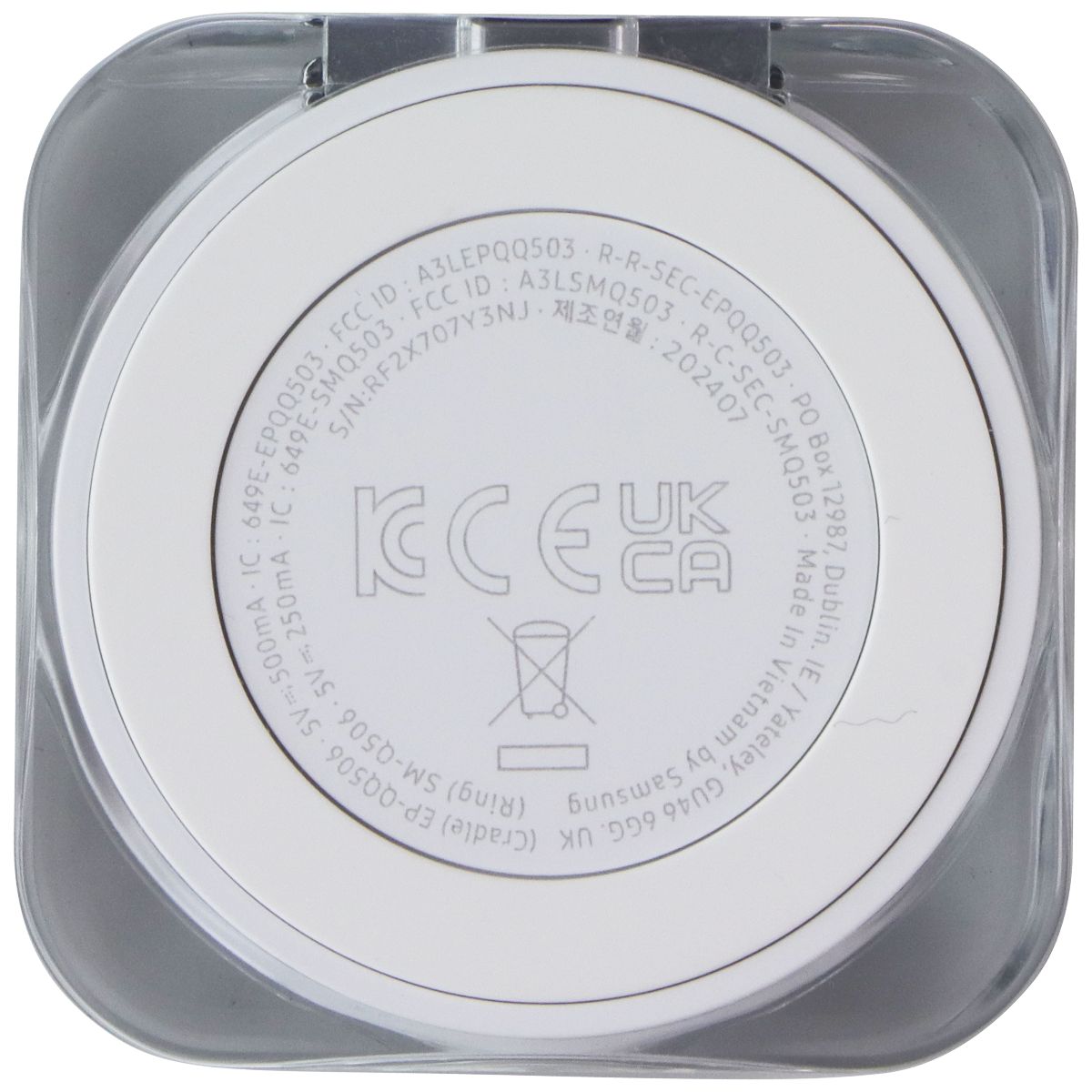 Samsung Galaxy Ring USB-C Charging Case, Size 6 (EP-QQ506) - Crystal Clear Cell Phone - Other Accessories Samsung - Simple Cell Bulk Wholesale Pricing - USA Seller