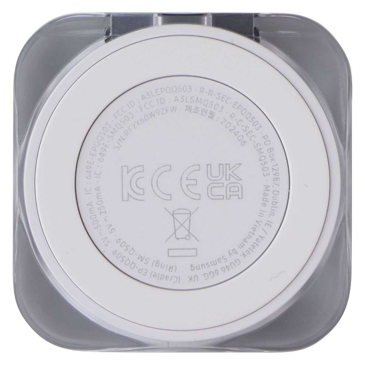 Samsung Galaxy Ring USB-C Charging Case, Size 9 (EP-QQ509) - Crystal Clear Cell Phone - Other Accessories Samsung - Simple Cell Bulk Wholesale Pricing - USA Seller
