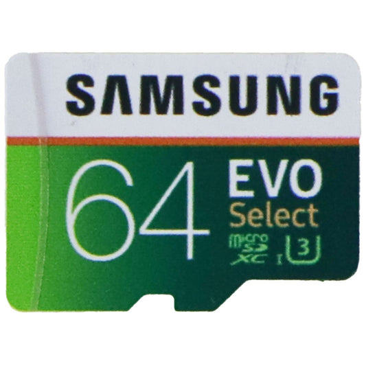 Samsung (MB-ME64GA/AM) 64GB 100MB/s Evo Select (U3) MicroSDXC UHS-I Card Digital Camera - Memory Cards Samsung - Simple Cell Bulk Wholesale Pricing - USA Seller