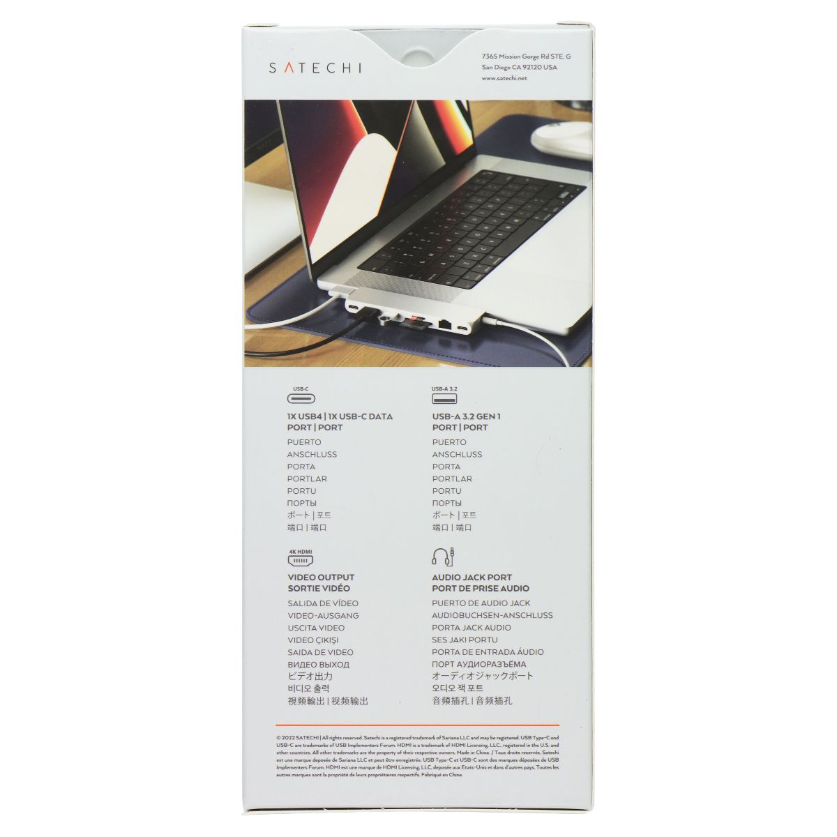 Satechi USB-C Pro Hub Max Multi-Port Adapter - Silver Computer/Network - USB Cables, Hubs & Adapters SATECHI - Simple Cell Bulk Wholesale Pricing - USA Seller