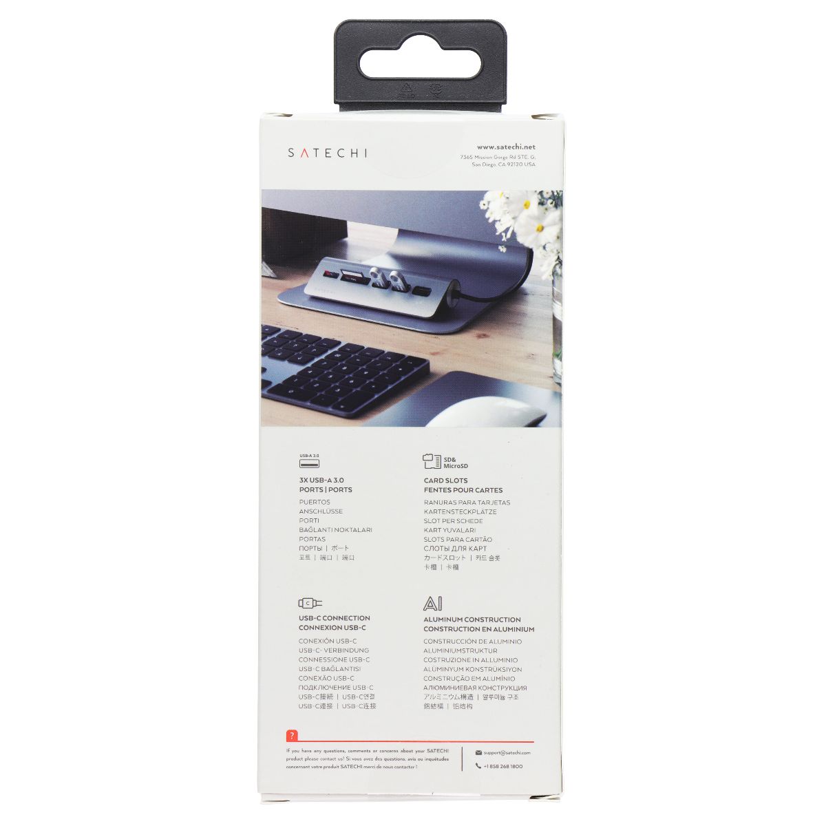 Satechi USB-C Combo Hub for Desktop - Space Gray Computer/Network - USB Cables, Hubs & Adapters SATECHI - Simple Cell Bulk Wholesale Pricing - USA Seller