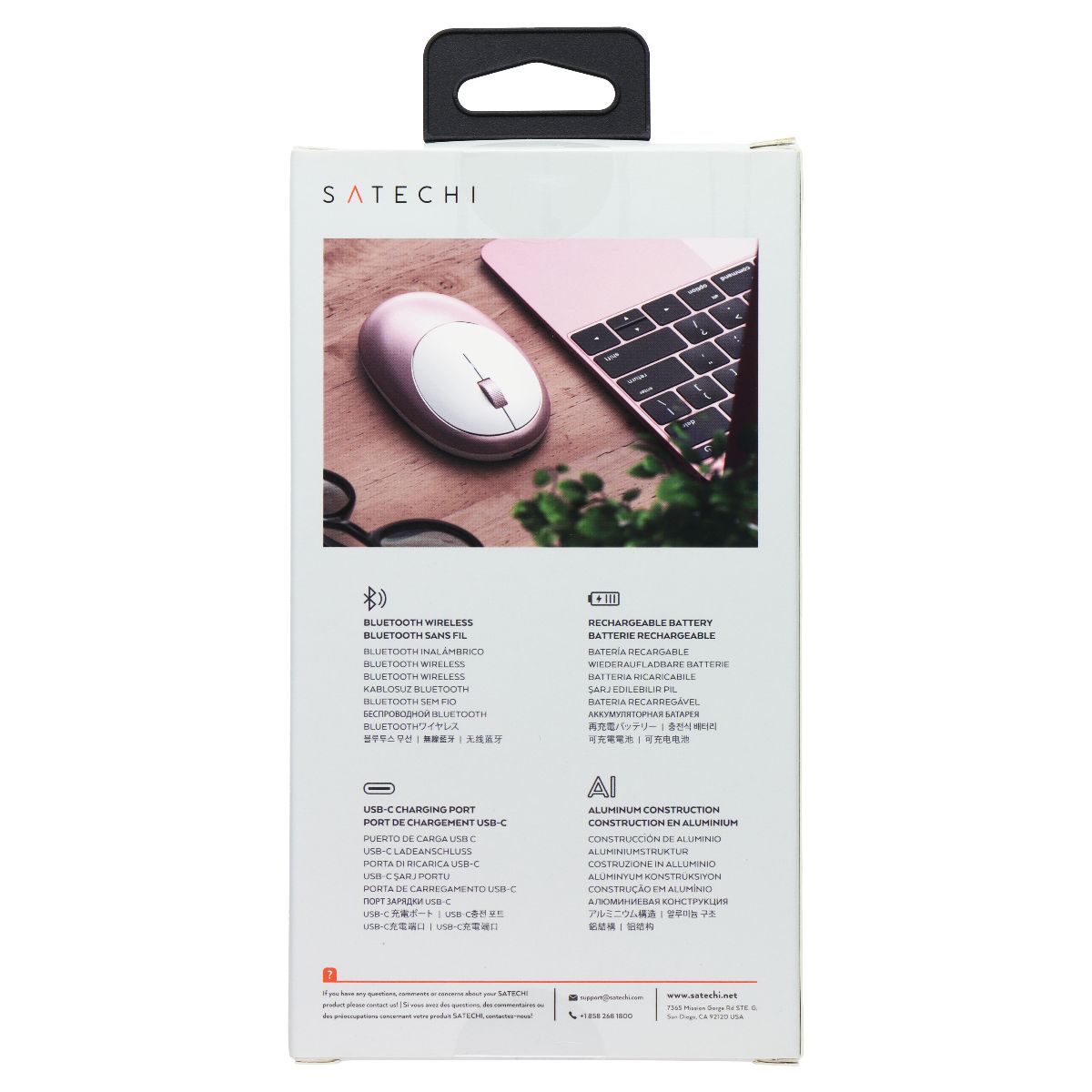SATECHI M1 Bluetooth Wireless Mouse with Rechargeable Type C Port - Rose Gold Keyboards/Mice - Mice, Trackballs & Touchpads SATECHI - Simple Cell Bulk Wholesale Pricing - USA Seller