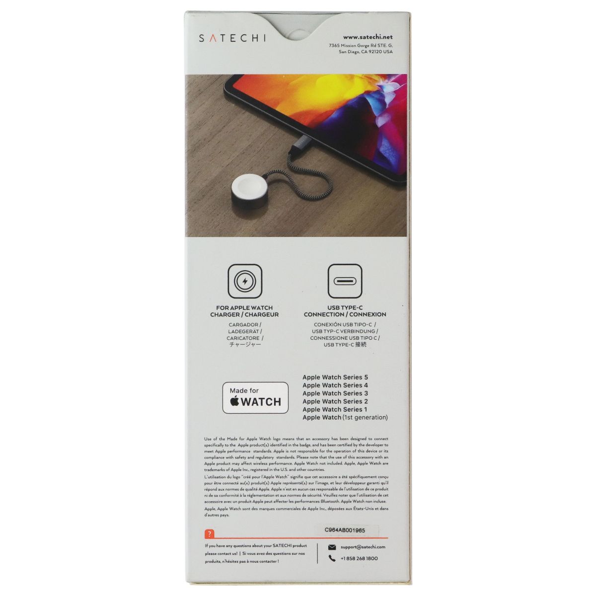 Satechi USB-C Magnetic Braided Apple Watch Charging Cable / Charger