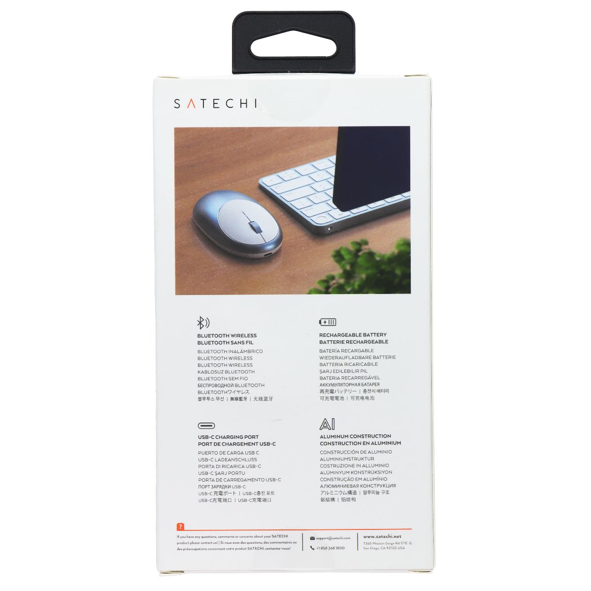 SATECHI M1 Bluetooth Wireless Mouse with Rechargeable Type C Port - Blue Keyboards/Mice - Mice, Trackballs & Touchpads SATECHI - Simple Cell Bulk Wholesale Pricing - USA Seller
