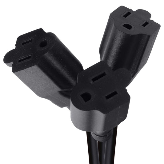 Shengyi 16AWG 3-Way Grounded Power Splitter (125V/13A) - Black