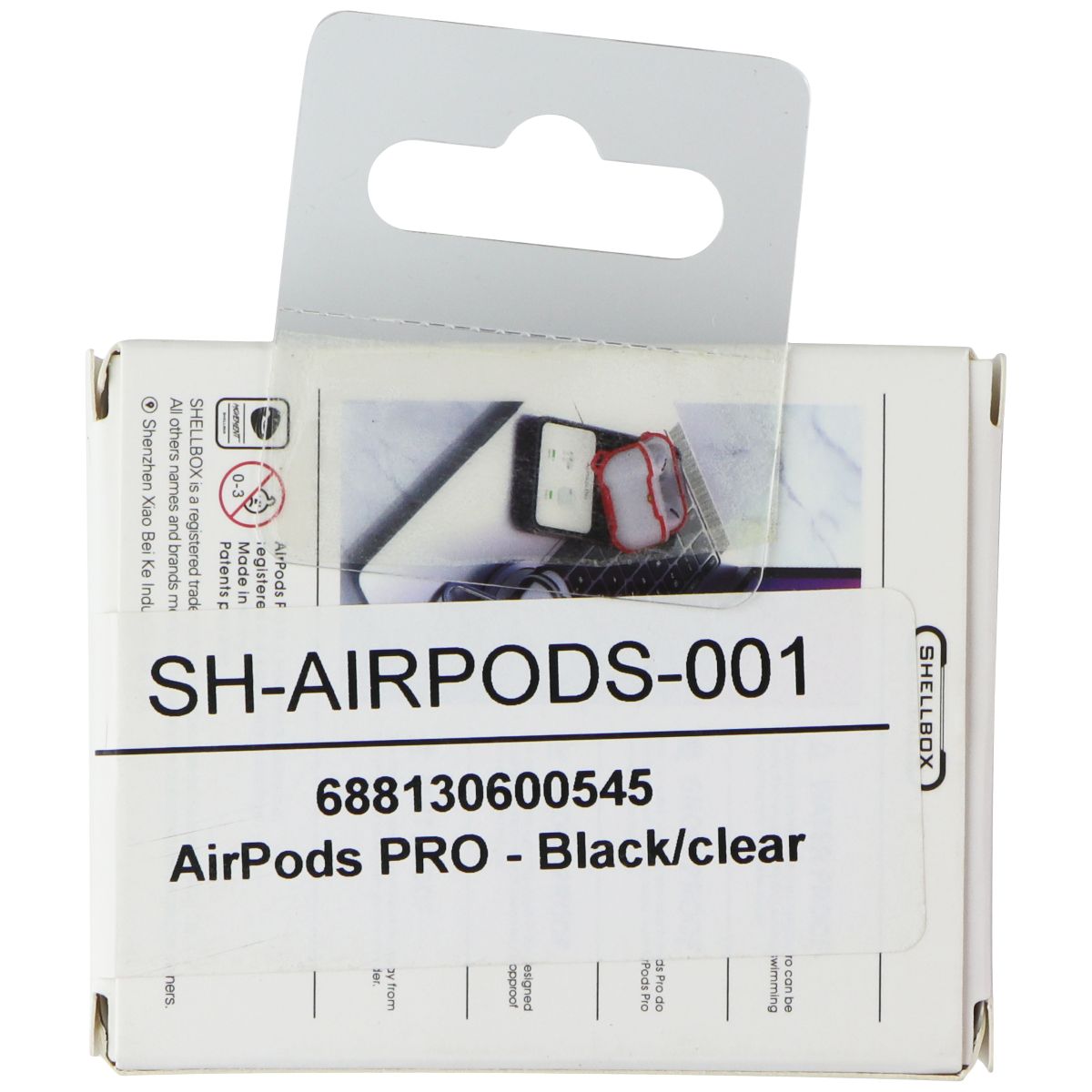 ShellBox Case for Apple AirPods Pro - Black / Clear iPod, Audio Player Accessories - Other Portable Audio Accs Shellbox - Simple Cell Bulk Wholesale Pricing - USA Seller