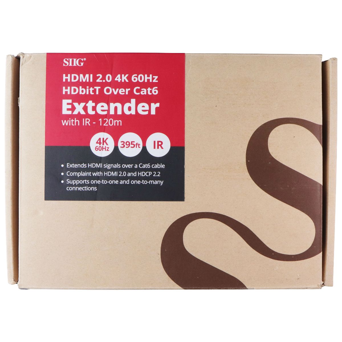 SIIG 4K60Hz HDMI 2.0 Extender Over Ethernet IP Kit with IR - Black Computer/Network - Monitor/AV Cables & Adapters SIIG - Simple Cell Bulk Wholesale Pricing - USA Seller