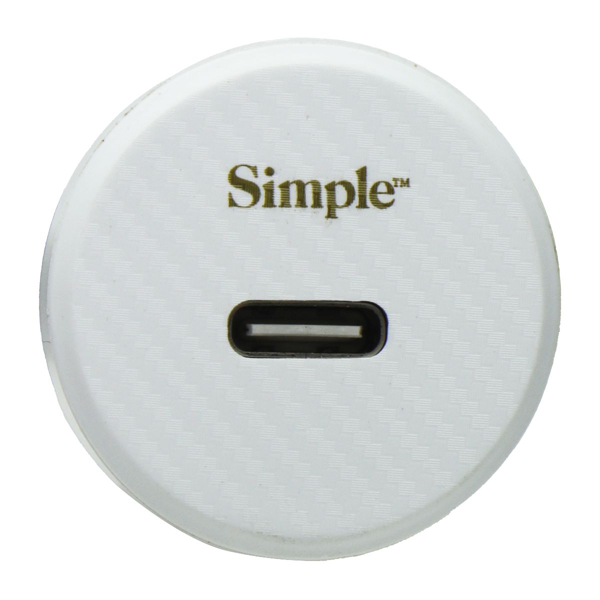 S. Simple Power Series 30W USB-C Car Charger - White Cell Phone - Chargers & Cradles Simple - Simple Cell Bulk Wholesale Pricing - USA Seller