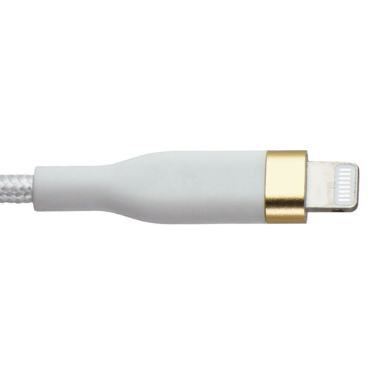 Simple 10FT USB-C to Lightning 8-Pin Braided Cable - White Cell Phone - Cables & Adapters Simple - Simple Cell Bulk Wholesale Pricing - USA Seller