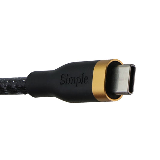 Simple Fashion Series 6FT USB-C to USB-C Cable - Black Glitter