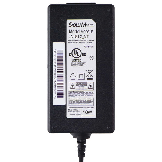 Solu M AC/DC Adapter (18-Watt) Power Supply (A1812_NT) / NO Power Cable Multipurpose Batteries & Power - Multipurpose AC to DC Adapters Solu M - Simple Cell Bulk Wholesale Pricing - USA Seller
