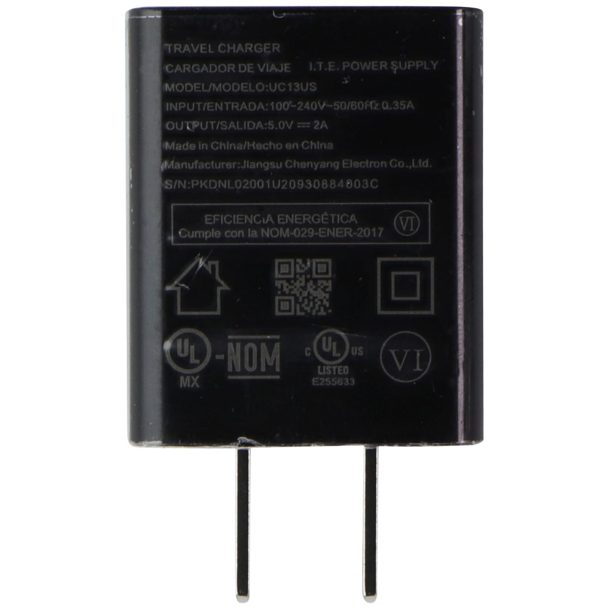 Sonim USB-A 5V/2A Travel Charger (UC13US) - Black Cell Phone - Chargers & Cradles Sonim - Simple Cell Bulk Wholesale Pricing - USA Seller