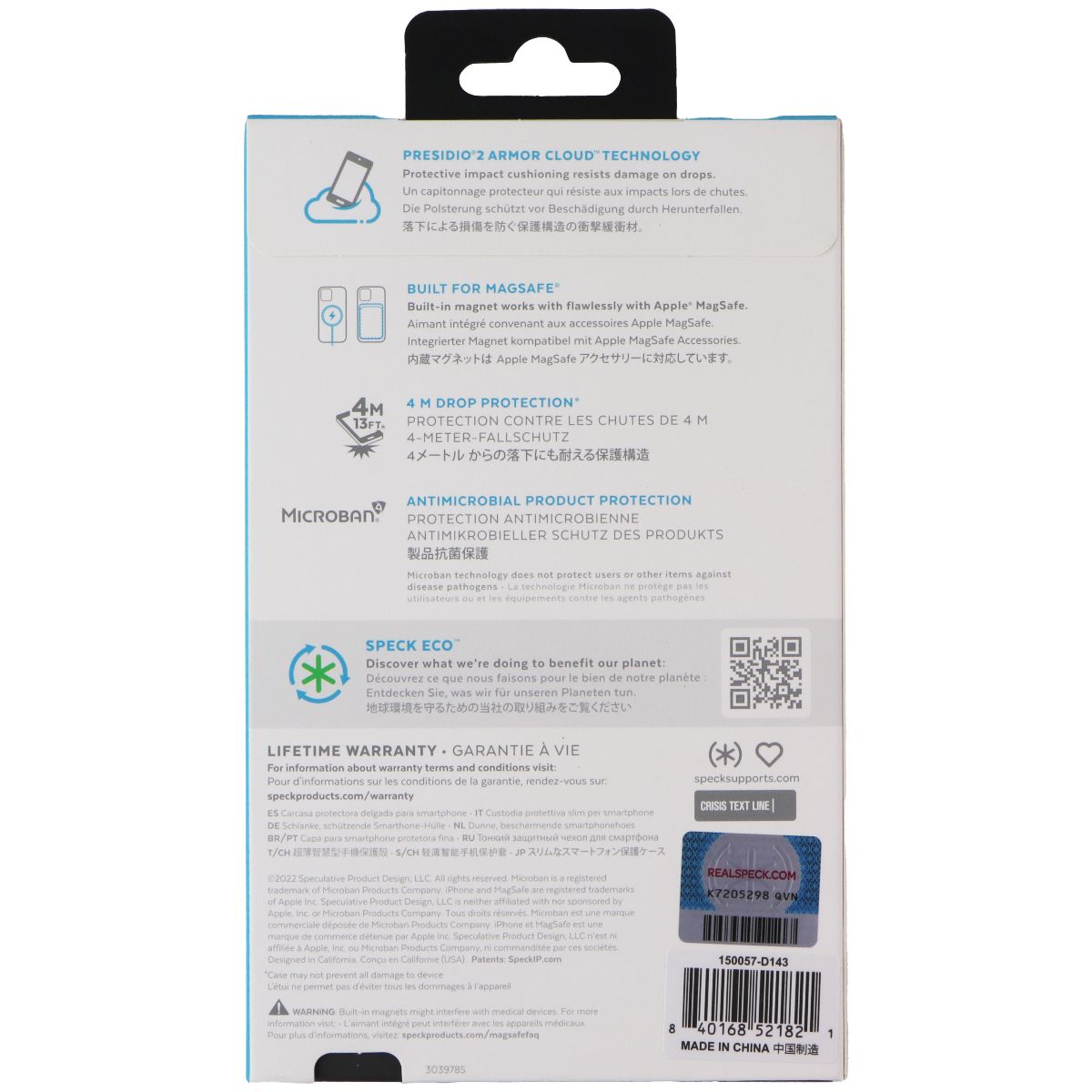 Speck Presidio2 Pro for MagSafe for Apple iPhone 14 - Black / White Cell Phone - Cases, Covers & Skins Speck - Simple Cell Bulk Wholesale Pricing - USA Seller