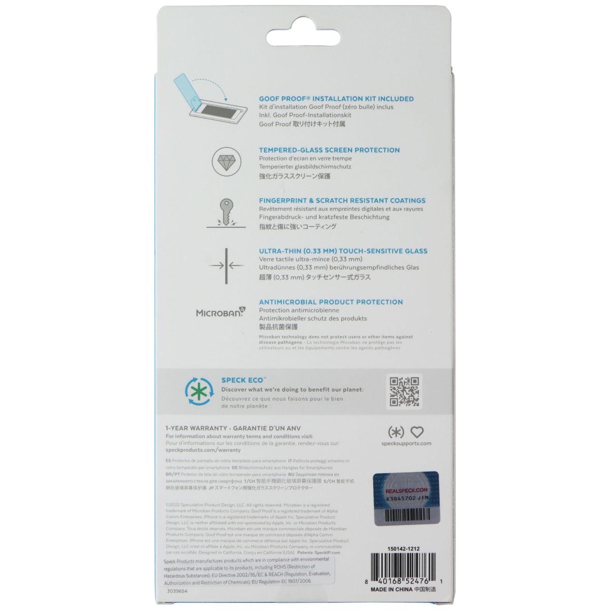 Speck ShieldView Glass Screen Protector for Apple iPhone 14 Plus - Clear Cell Phone - Screen Protectors Speck - Simple Cell Bulk Wholesale Pricing - USA Seller