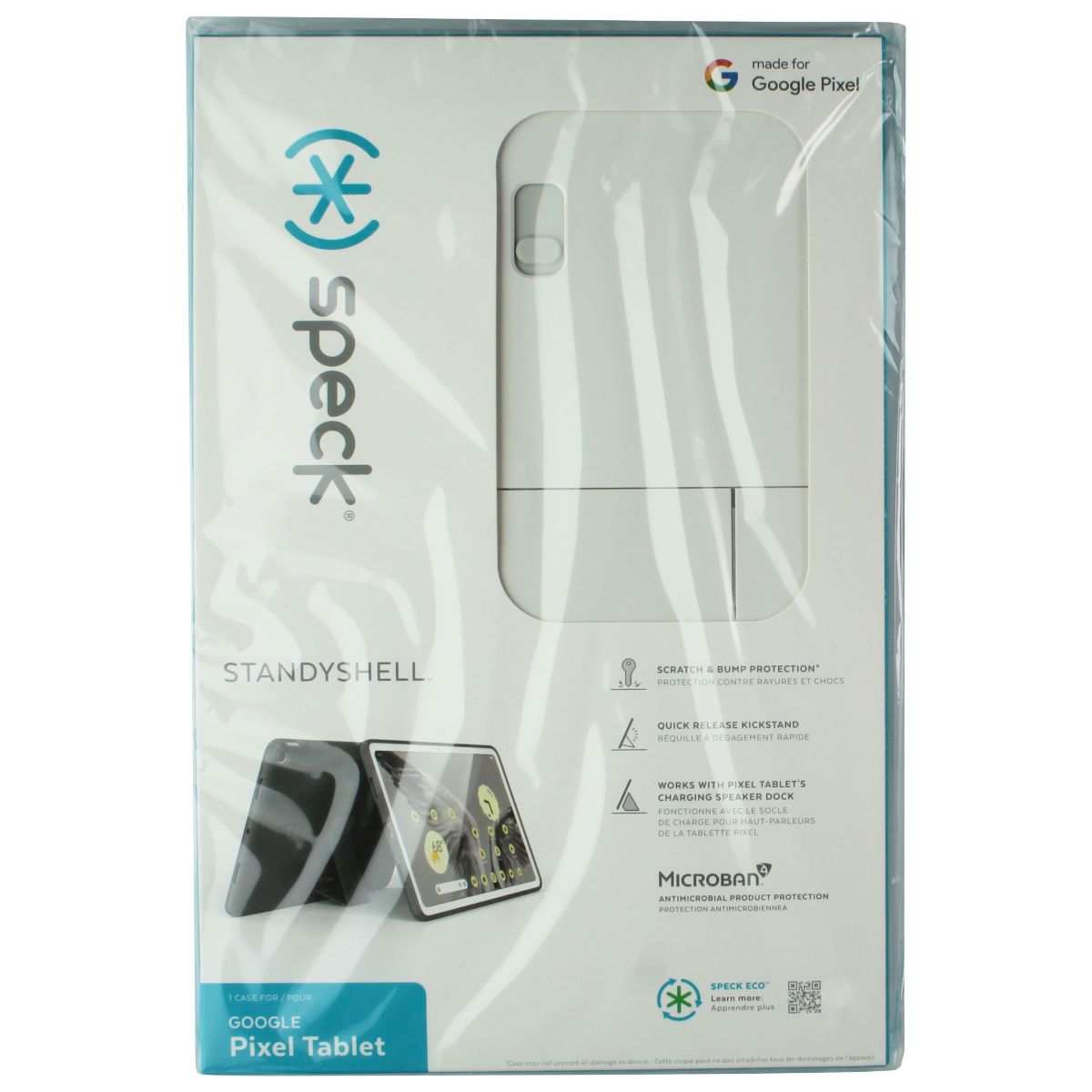 Speck StandyShell Case & Stand for Google Pixel Tablet 2023 - White iPad/Tablet Accessories - Cases, Covers, Keyboard Folios Speck - Simple Cell Bulk Wholesale Pricing - USA Seller