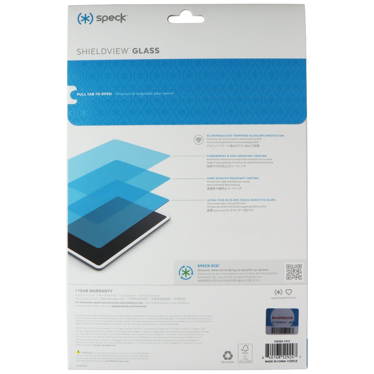 Speck ShieldView Glass Google Pixel Tablet Screen Protector iPad/Tablet Accessories - Screen Protectors Speck - Simple Cell Bulk Wholesale Pricing - USA Seller
