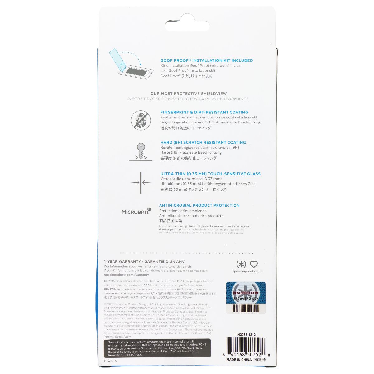 Speck ShieldView Glass Screen Protector for Apple iPhone 13 Pro Max - Clear Cell Phone - Screen Protectors Speck - Simple Cell Bulk Wholesale Pricing - USA Seller