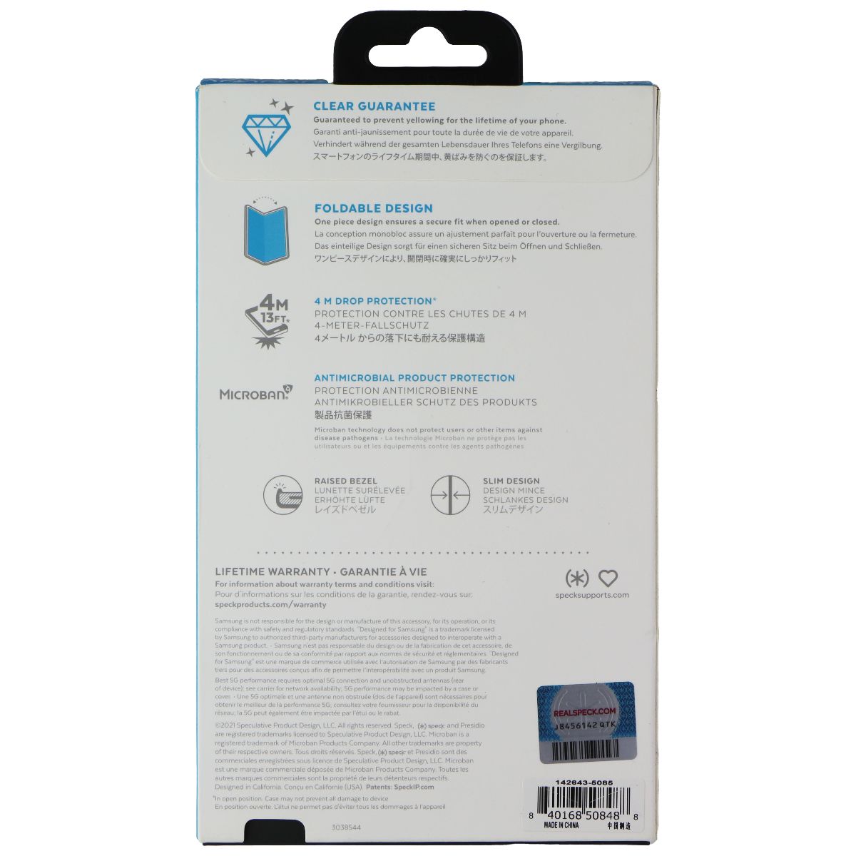 Speck Presidio Perfect-Clear Case for Samsung Galaxy Z Fold3 5G - Clear Cell Phone - Cases, Covers & Skins Speck - Simple Cell Bulk Wholesale Pricing - USA Seller